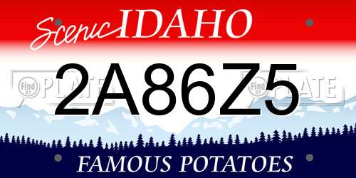2A86Z5 Idaho License Plate