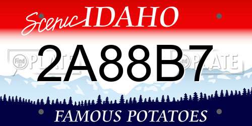 2A88B7 Idaho License Plate