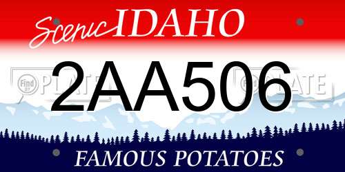 2AA506 Idaho License Plate