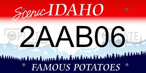 2AAB06 Idaho License Plate