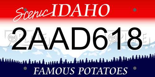 2AAD618 Idaho License Plate