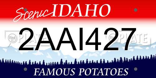 2AAI427 Idaho License Plate
