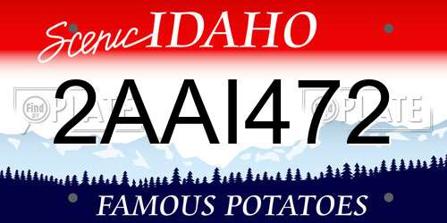 2AAI472 Idaho License Plate