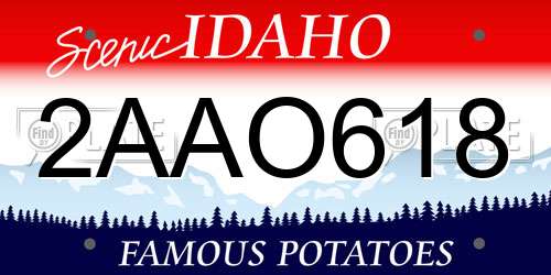 2AAO618 Idaho License Plate