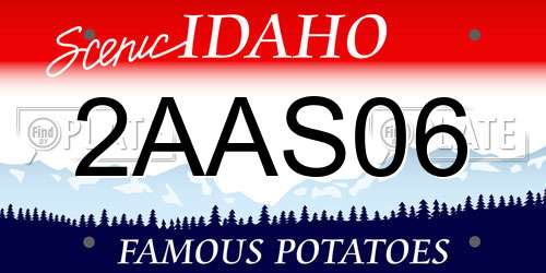 2AAS06 Idaho License Plate
