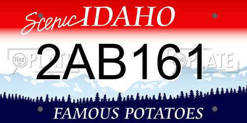 2AB161 Idaho License Plate