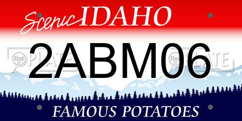 2ABM06 Idaho License Plate