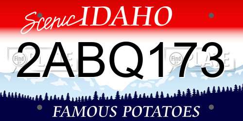 2ABQ173 Idaho License Plate