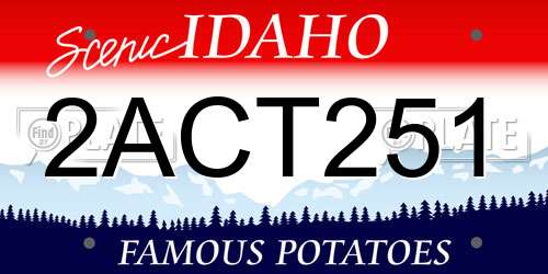 2ACT251 Idaho License Plate