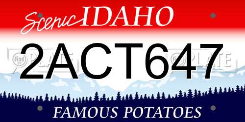 2ACT647 Idaho License Plate