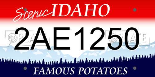 2AE1250 Idaho License Plate