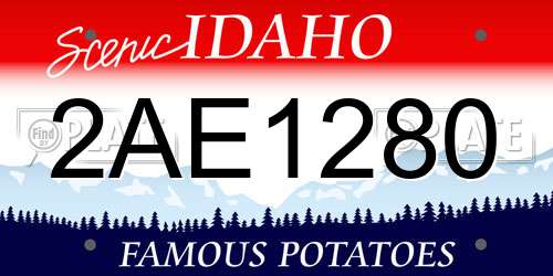2AE1280 Idaho License Plate