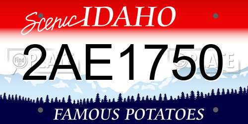 2AE1750 Idaho License Plate