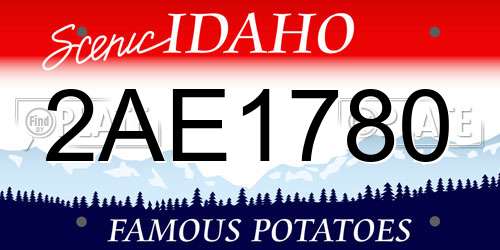 2AE1780 Idaho License Plate
