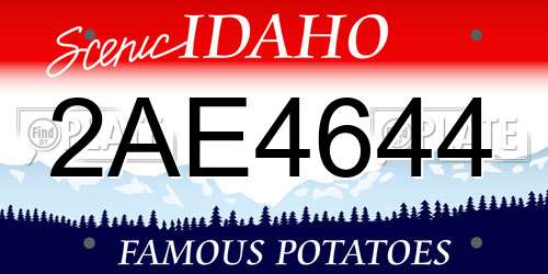 2AE4644 Idaho License Plate