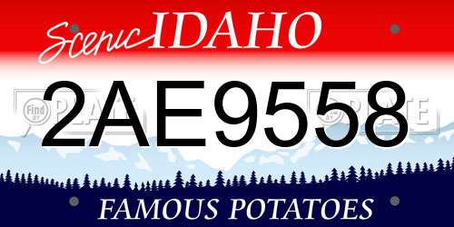 2AE9558 Idaho License Plate