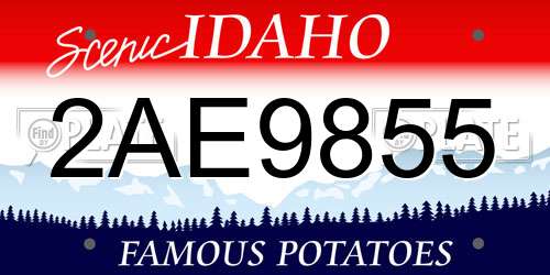 2AE9855 Idaho License Plate