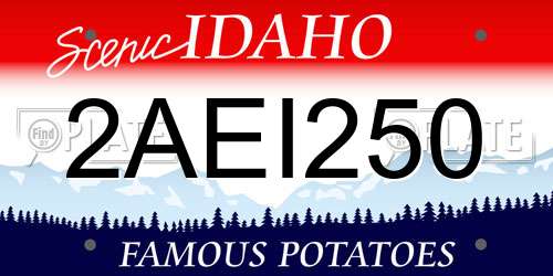 2AEI250 Idaho License Plate