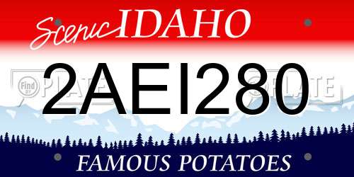 2AEI280 Idaho License Plate