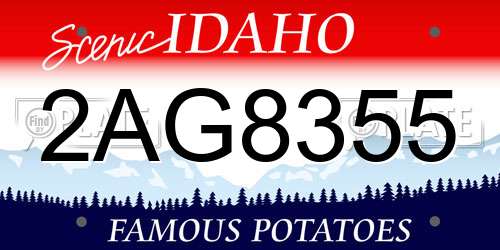 2AG8355 Idaho License Plate
