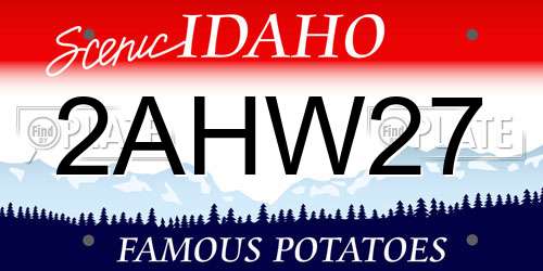 2AHW27 Idaho License Plate