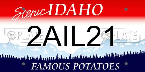 2AIL21 Idaho License Plate
