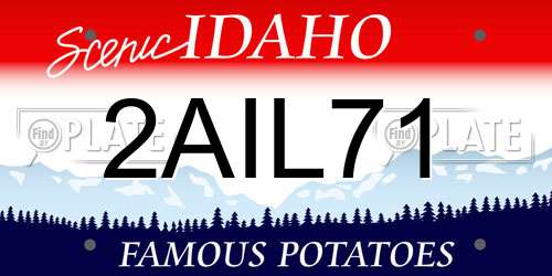 2AIL71 Idaho License Plate