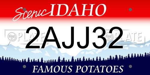 2AJJ32 Idaho License Plate