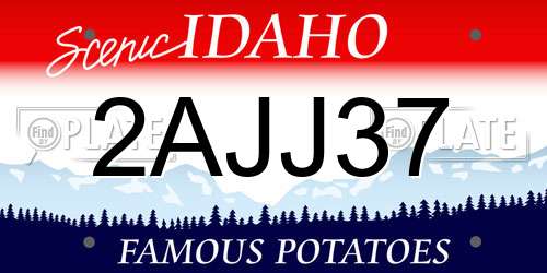 2AJJ37 Idaho License Plate