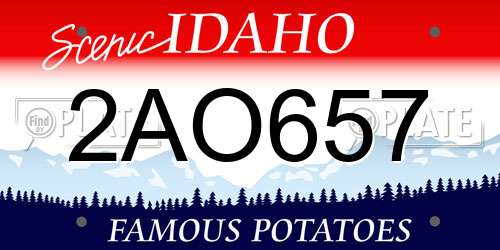 2AO657 Idaho License Plate