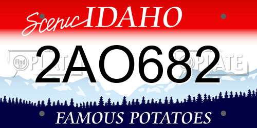 2AO682 Idaho License Plate