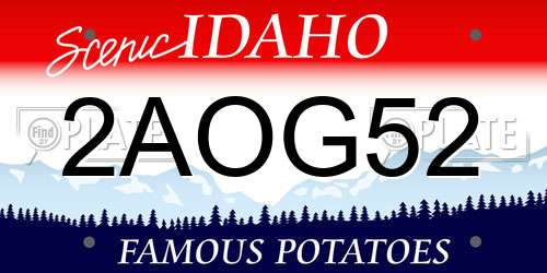 2AOG52 Idaho License Plate