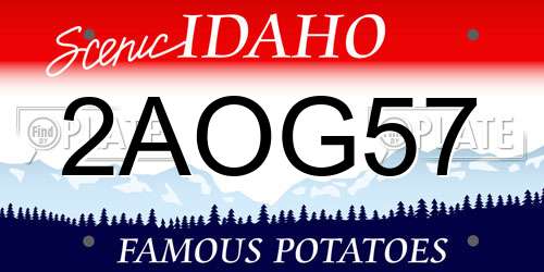 2AOG57 Idaho License Plate
