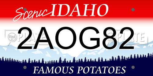 2AOG82 Idaho License Plate