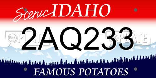 2AQ233 Idaho License Plate