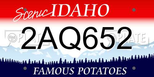 2AQ652 Idaho License Plate