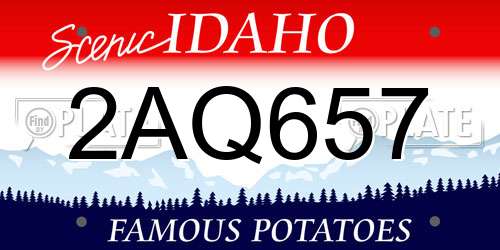 2AQ657 Idaho License Plate