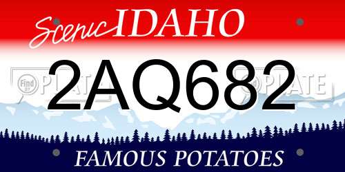 2AQ682 Idaho License Plate