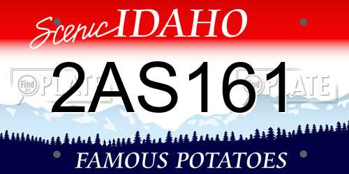 2AS161 Idaho License Plate