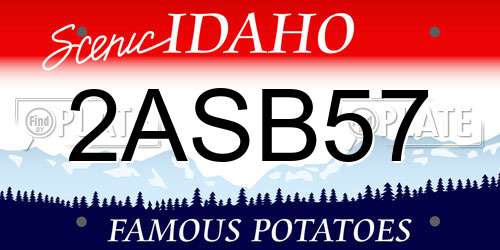 2ASB57 Idaho License Plate