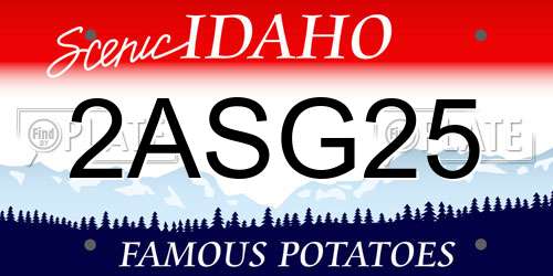 2ASG25 Idaho License Plate