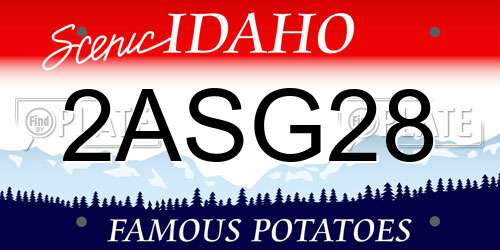 2ASG28 Idaho License Plate