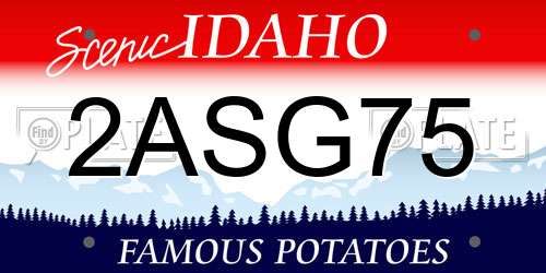 2ASG75 Idaho License Plate