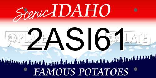 2ASI61 Idaho License Plate