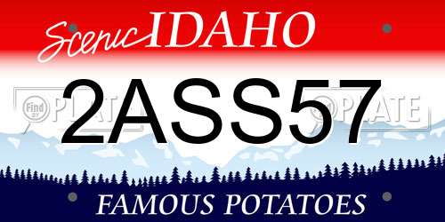 2ASS57 Idaho License Plate