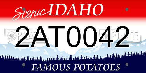2AT0042 Idaho License Plate