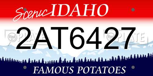 2AT6427 Idaho License Plate