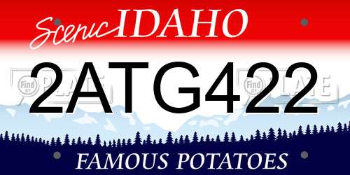 2ATG422 Idaho License Plate