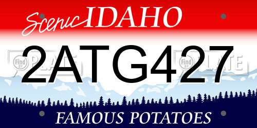 2ATG427 Idaho License Plate