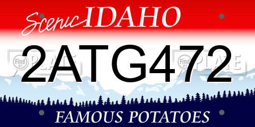 2ATG472 Idaho License Plate